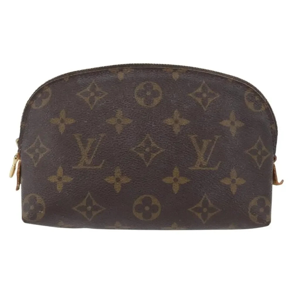 Louis Vuitton Monogram Pochette Cosmetic PM Pouch Brown